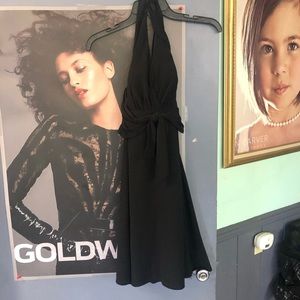 Black halter top dress